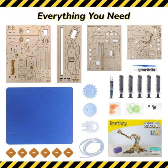 Hydraulic Crane, STEM DIY Fun Toy,Educational & Construction Based Activity Game - Picture 4 of 5